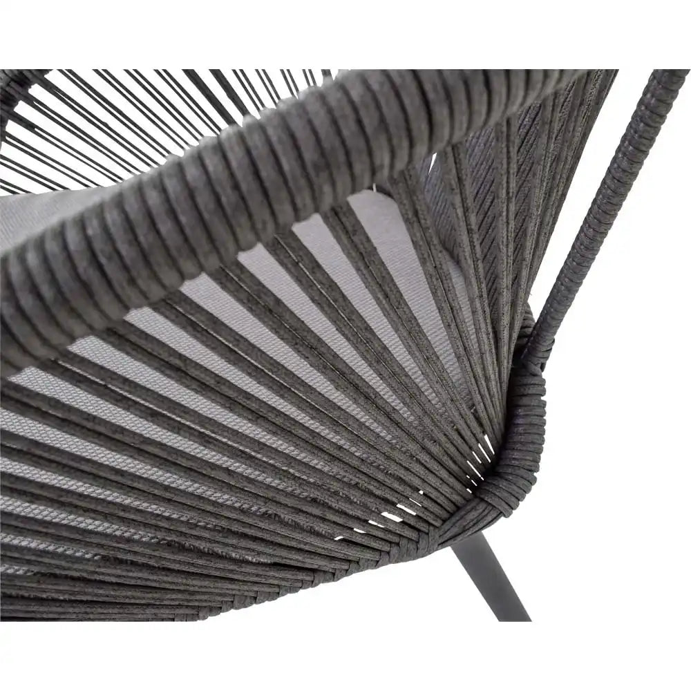 Stuhl Hirado – Aluminium Gartenstuhl mit Rope & Sitzkissen Stapelstuhl