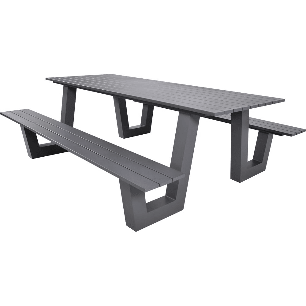 Picknick-Set Breeze / 2 Bänke mit Tisch anthrazit 220x184cm