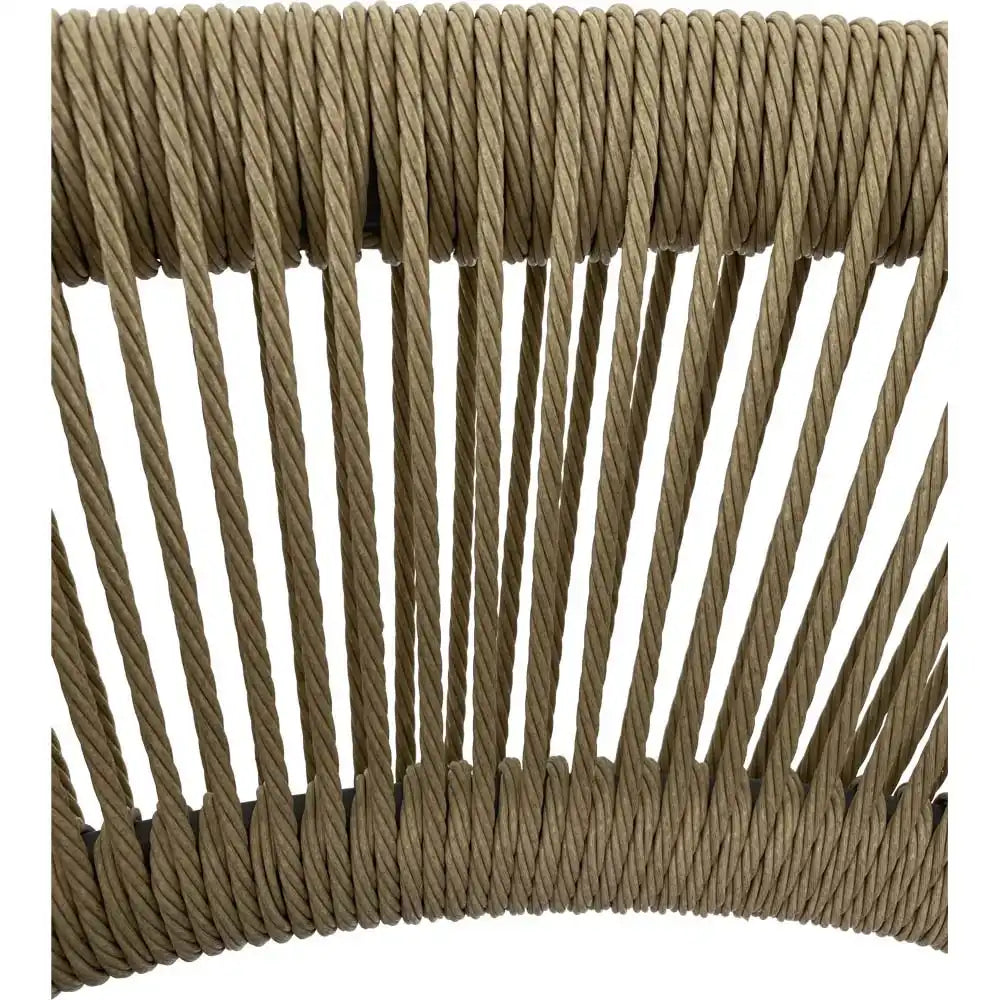 Stapelstuhl Terrasa Anthrazit – Gartenstuhl mit PE-Rattan Rückenlehne