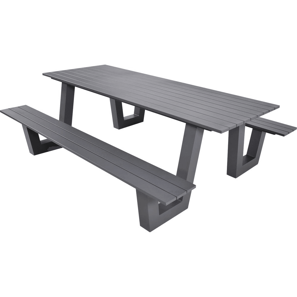 Picknick-Set Breeze / 2 Bänke mit Tisch anthrazit 220x184cm