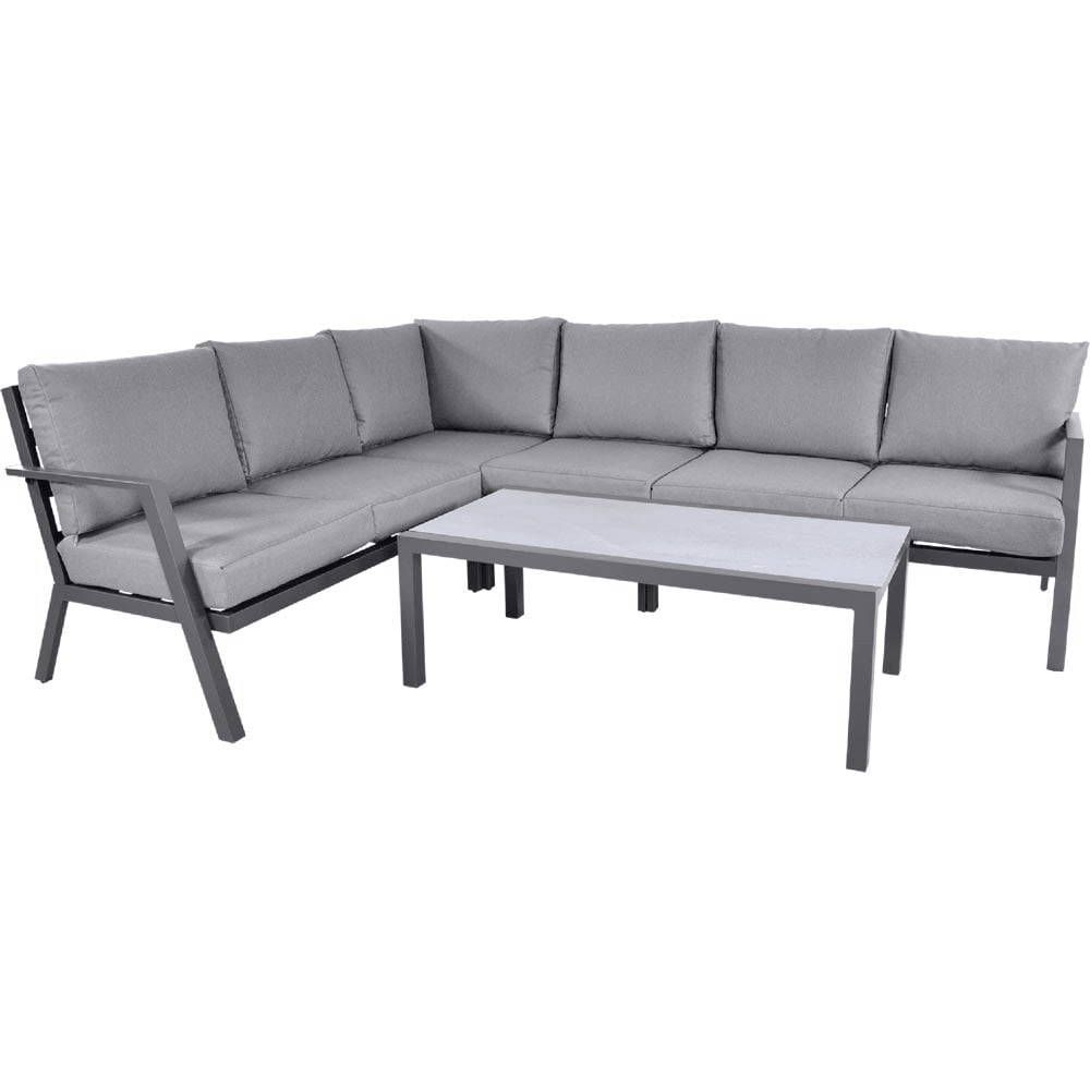 Lounge Set Marah anthrazit/grau Gartengruppe Sitzgruppe Loungegruppe