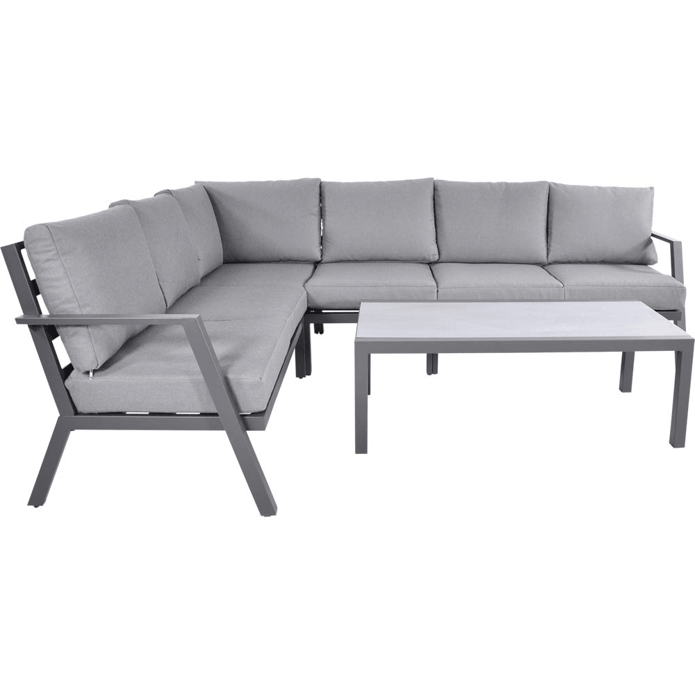Lounge Set Marah anthrazit/grau Gartengruppe Sitzgruppe Loungegruppe