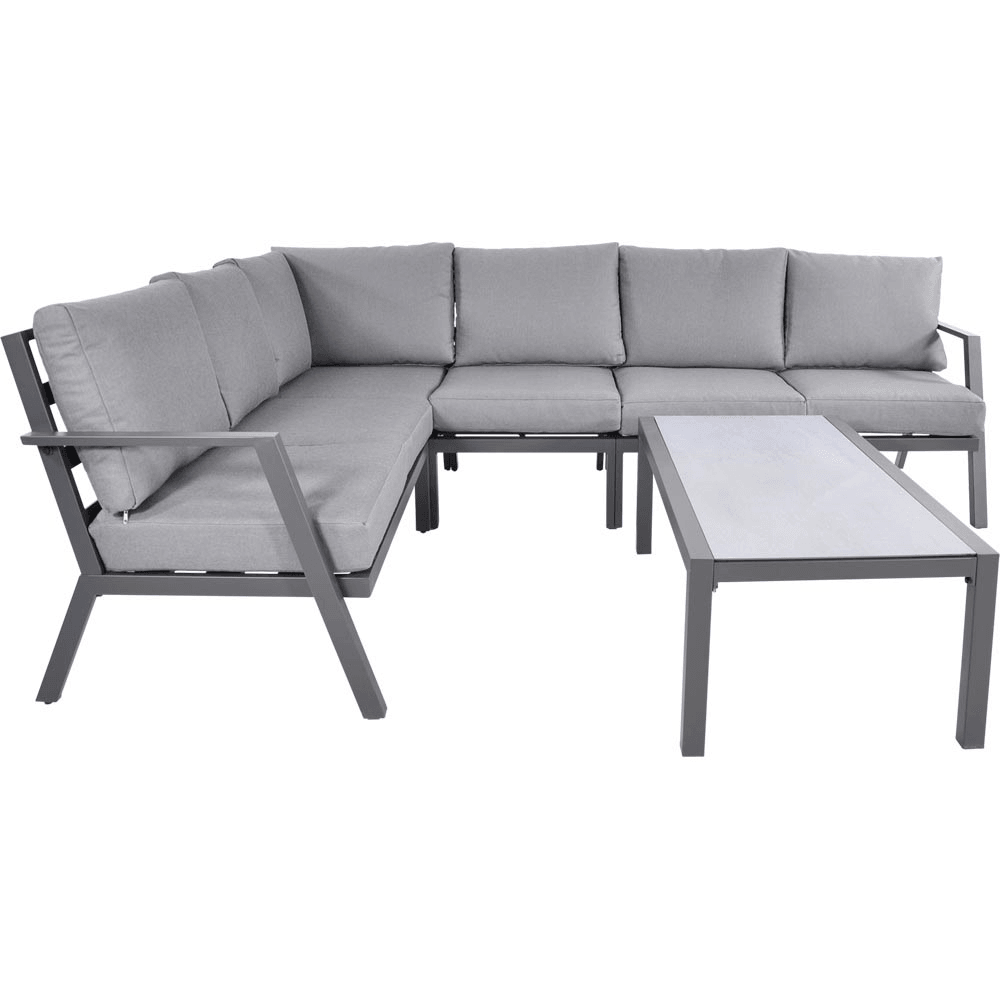 Lounge Set Marah anthrazit/grau Gartengruppe Sitzgruppe Loungegruppe