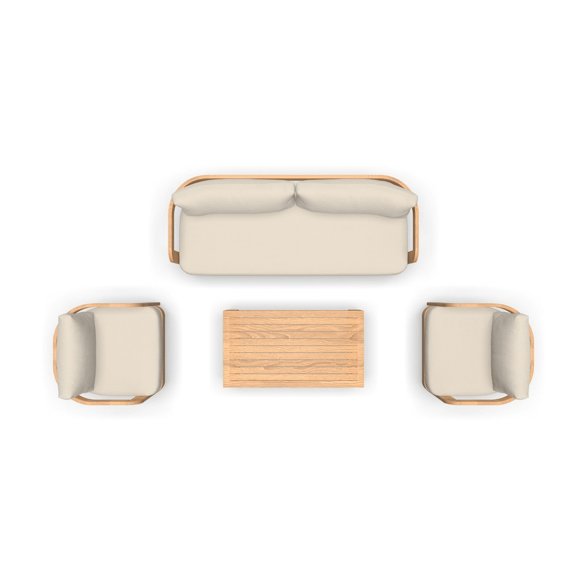 Garten Lounge Lounge-Eckbank Lounge-Set Mylo Holzoptik