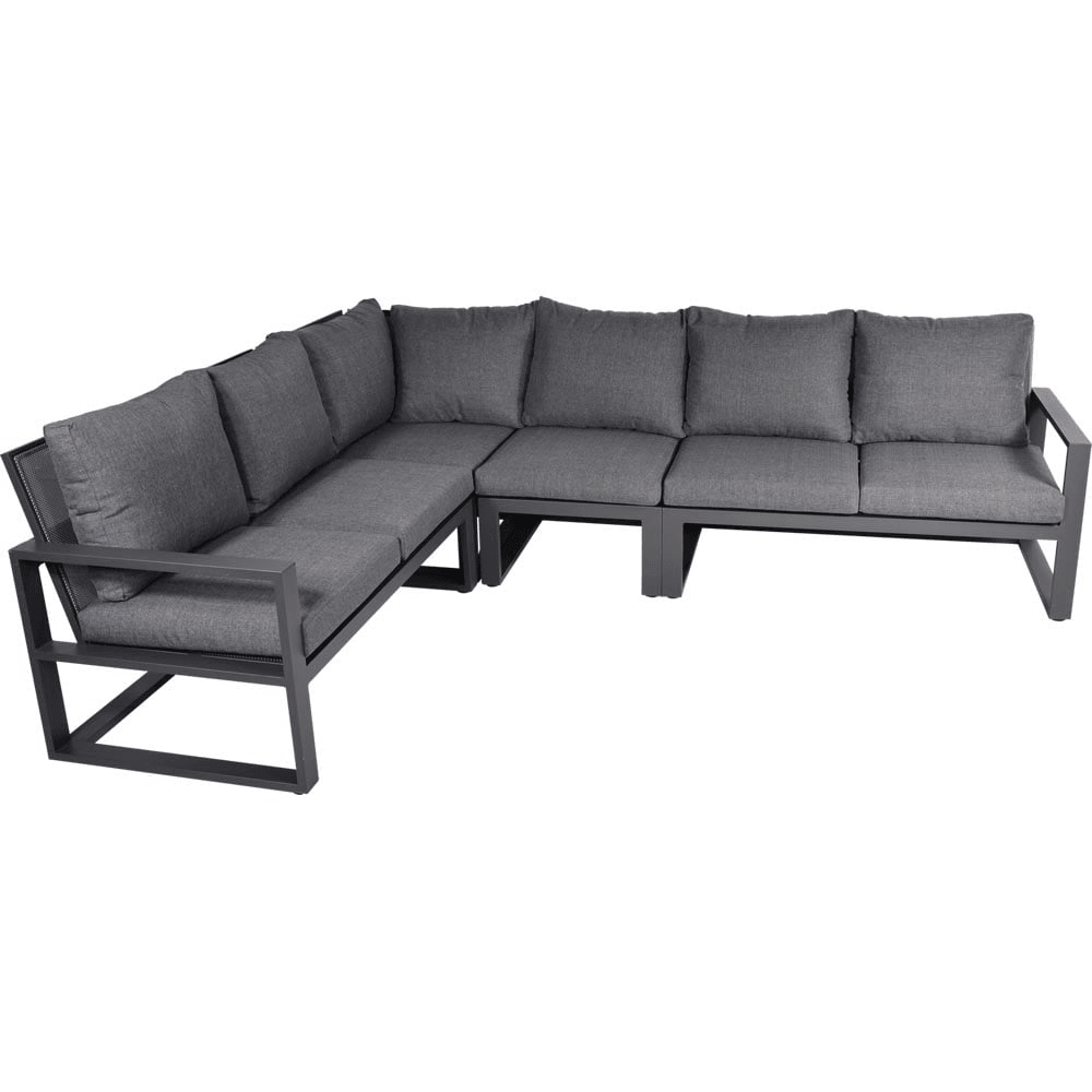 Gartenmöbel Eck-Lounge-Set Loungebank "Pina Colada Negro" 285x205 cm