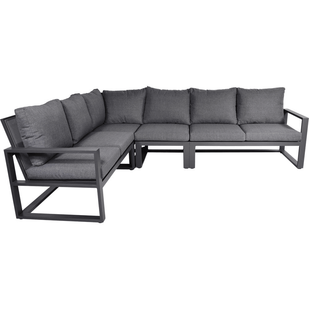 Gartenmöbel Eck-Lounge-Set Loungebank "Pina Colada Negro" 285x205 cm