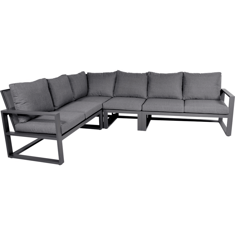 Gartenmöbel Eck-Lounge-Set Loungebank "Pina Colada Negro" 285x205 cm