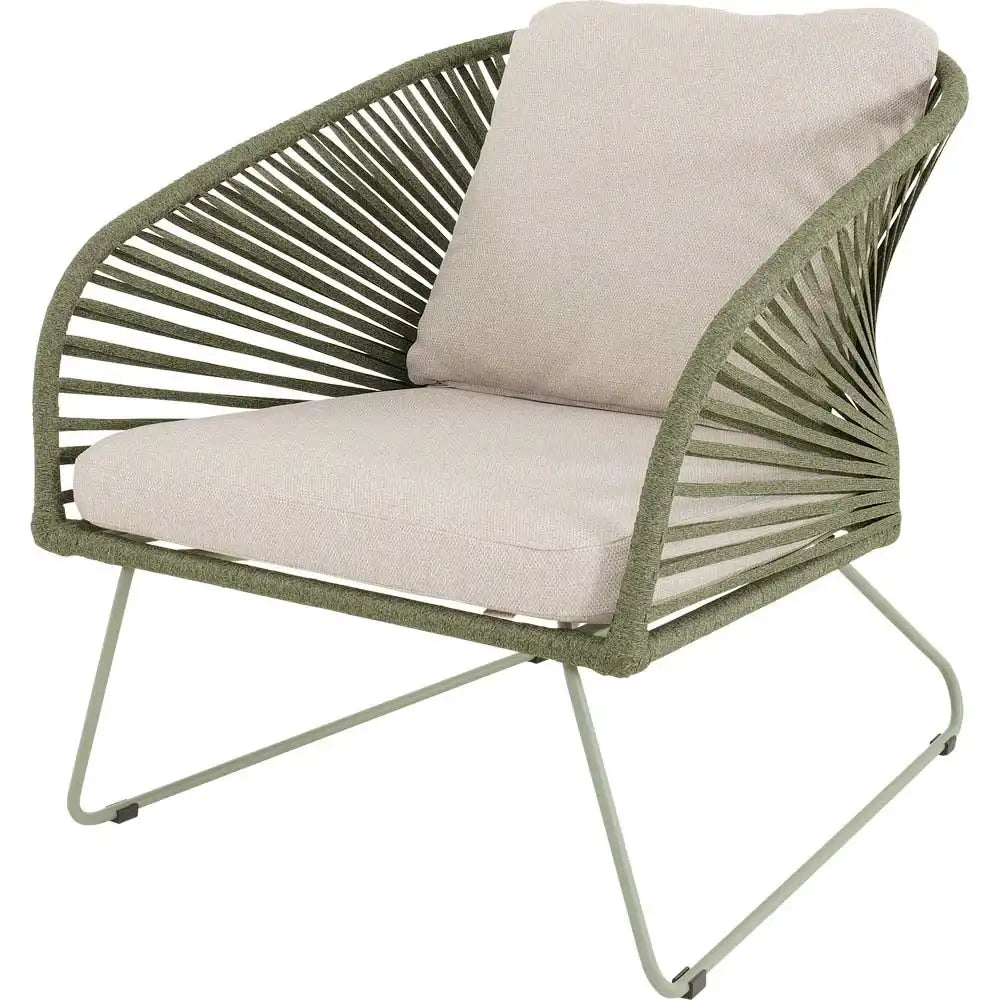 Loungesessel Izumi – Garten Loungestuhl mit Rope & Kissen