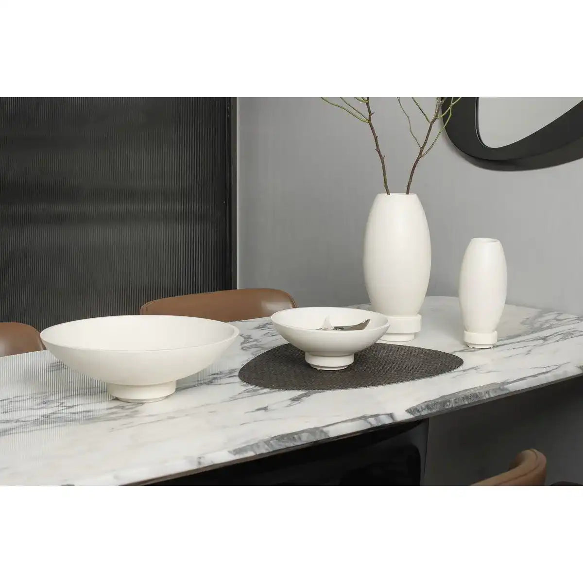 Innovative moderne Vase, Mikrozement, Top Design, RUD22WH - HomeDesign Knaus