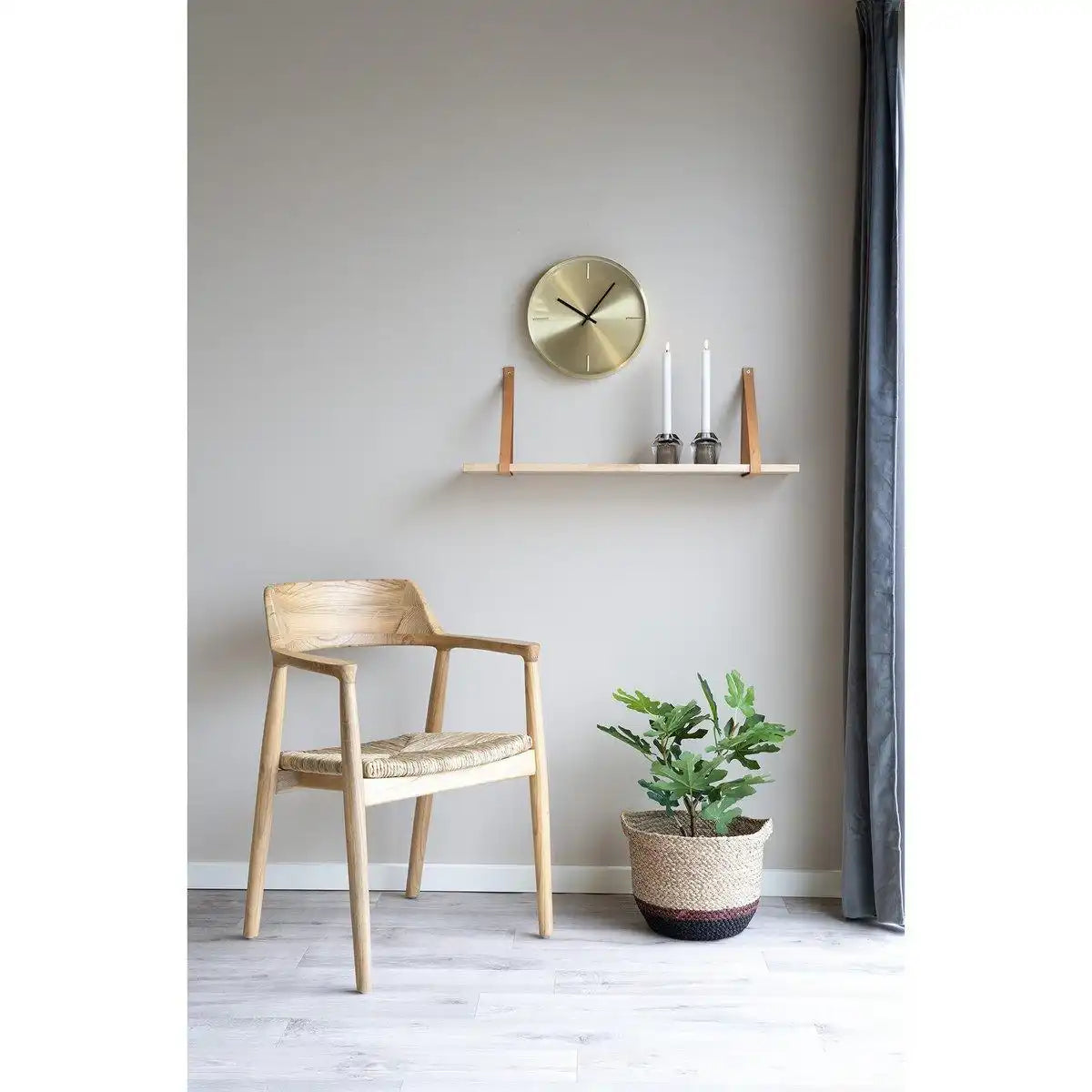 Istanbul-Wanduhr – Wanduhr, Aluminium, Gold, geräuschloses Uhrwerk, rund, ø30 - HomeDesign Knaus