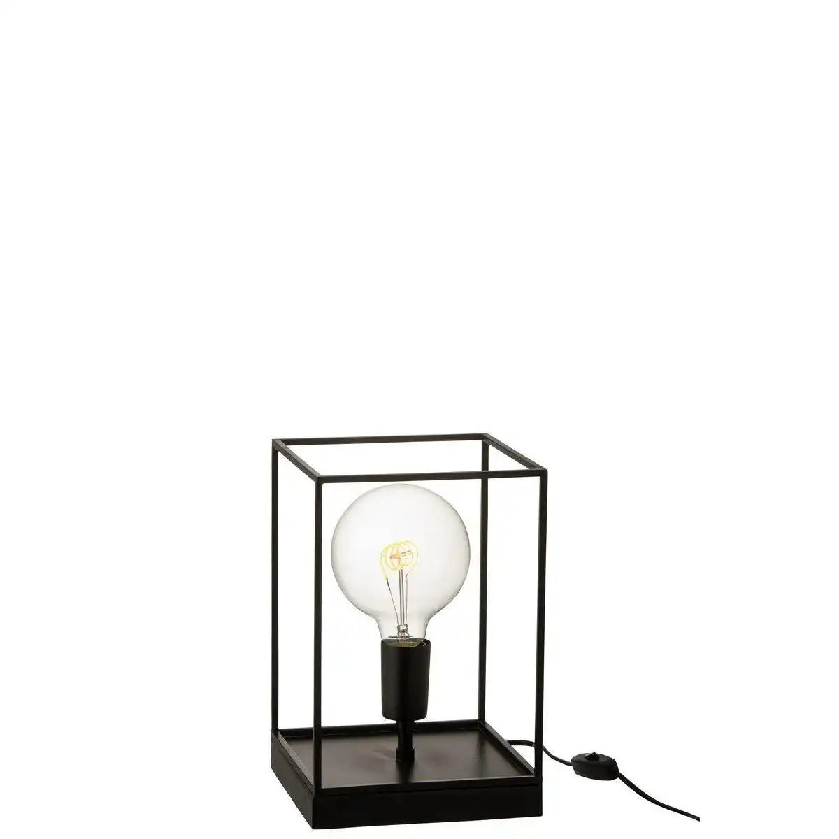 J-Line 1 Lamp Tischleuchte mit rechteckigem Rahmen – Metall – Schwarz – S - HomeDesign Knaus