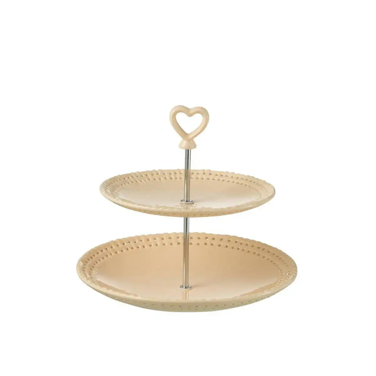 J-Line 2 Layer Teller – Keramik – Pfirsich - HomeDesign Knaus