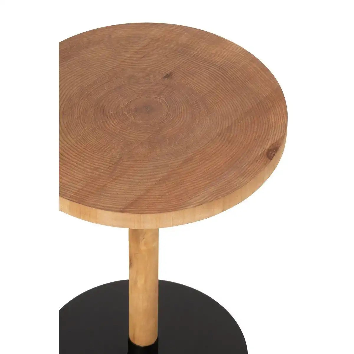 J-Line 2er-Set Beistelltisch Ron MDF/Kiefernholz naturschwarz - HomeDesign Knaus