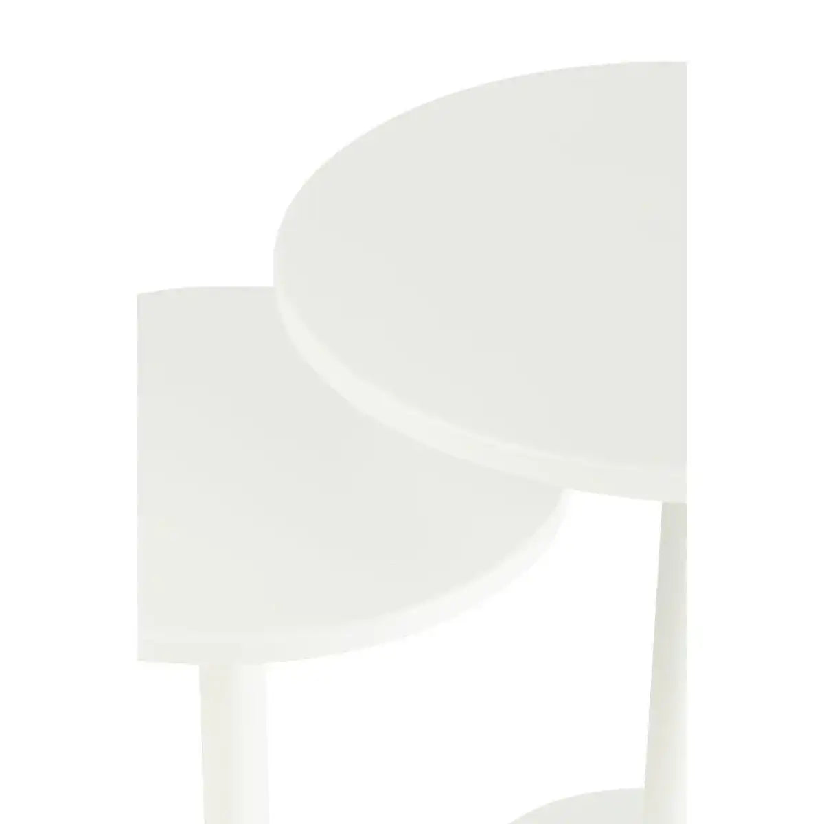 J-Line 2er-Set Beistelltisch rund aus Metall weiß - HomeDesign Knaus