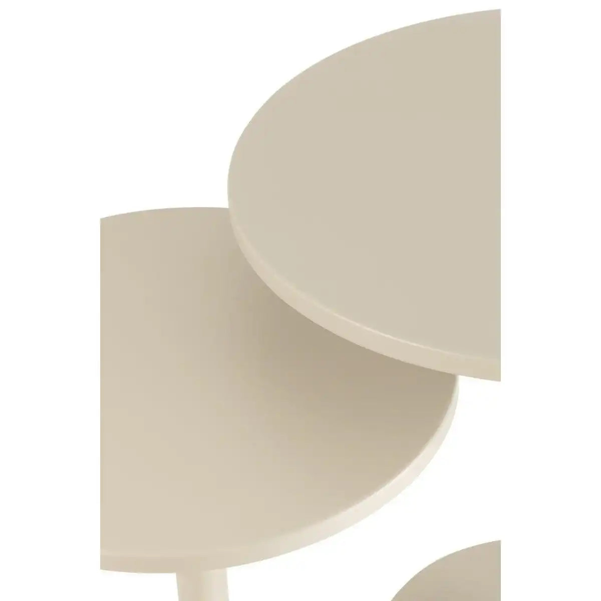 J-Line 2er-Set Beistelltisch rund Metall grau - HomeDesign Knaus