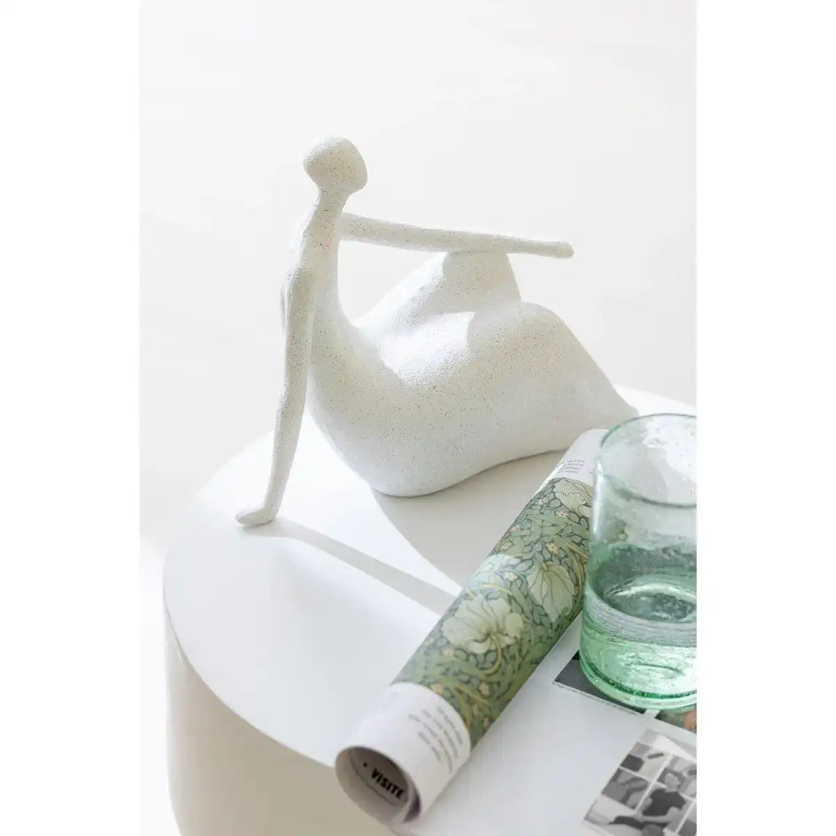 J-Line 2er-Set für Damen, modernes Kunstharz, mattweiß - HomeDesign Knaus