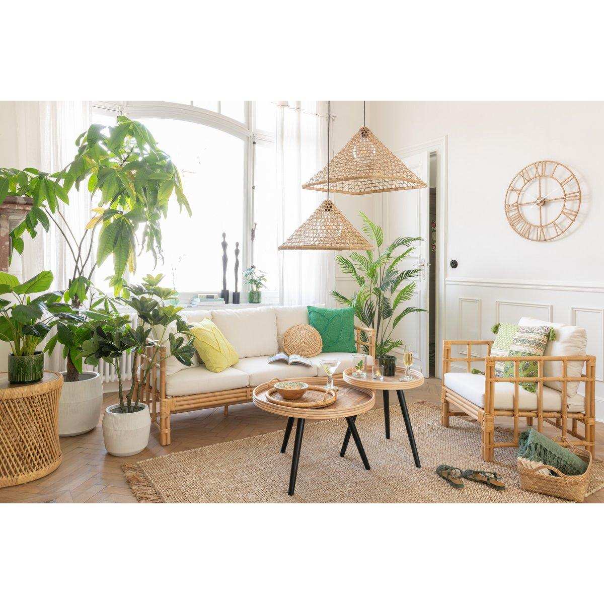 J-Line 3er-Set Beistelltisch rund Mangoholz Natur - HomeDesign Knaus