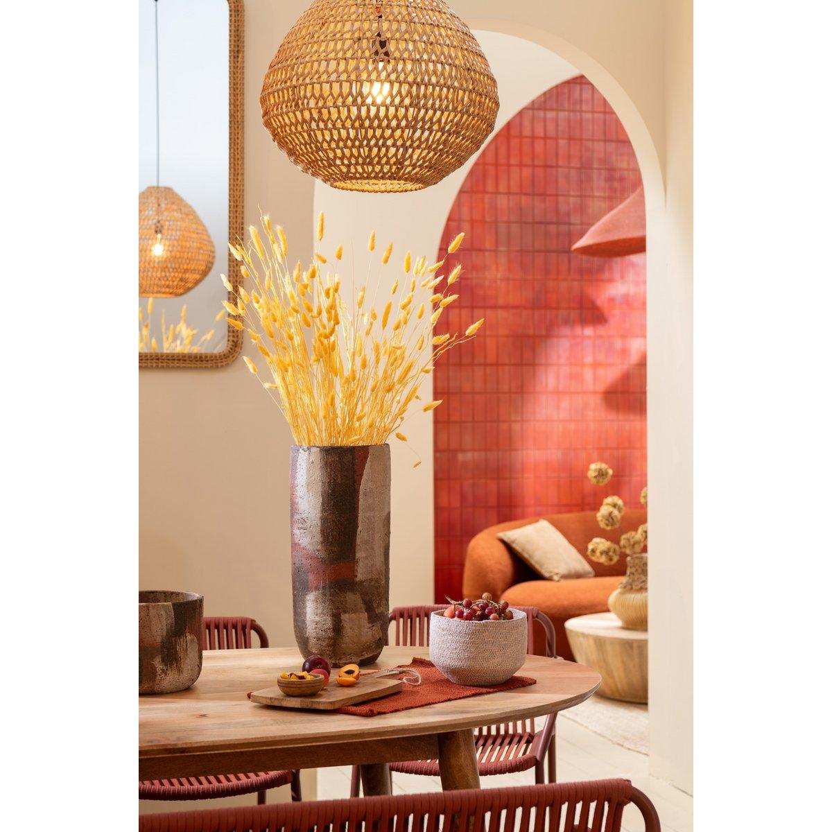 J-Line 3er-Set Korb aus Seegras, Natur/Rost/Terrakotta - HomeDesign Knaus