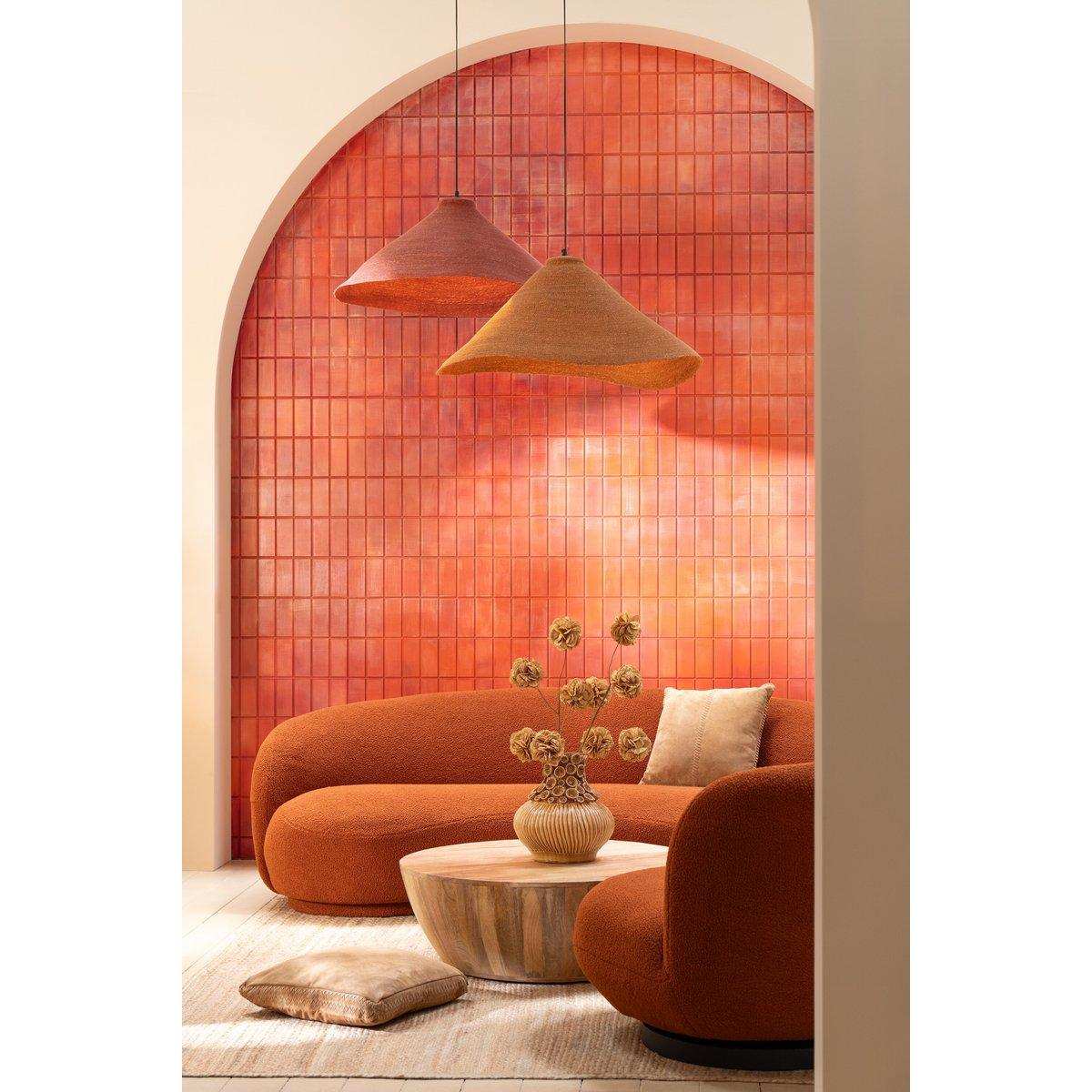 J-Line 3er-Set Korb aus Seegras, Natur/Rost/Terrakotta - HomeDesign Knaus