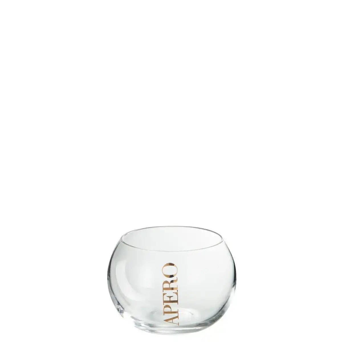 J-Line Aperoglas - Trinkglas - Transparent/Gold - - HomeDesign Knaus
