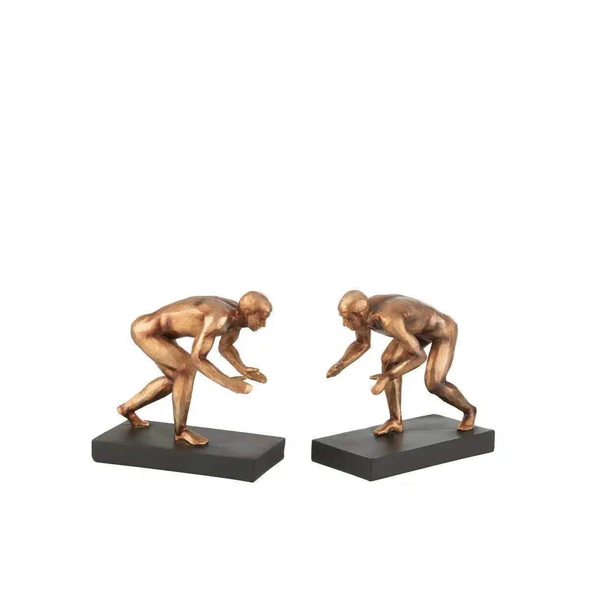 J-Line Athletes Buchstütze – Kunststoff – Bronze – 2x - HomeDesign Knaus