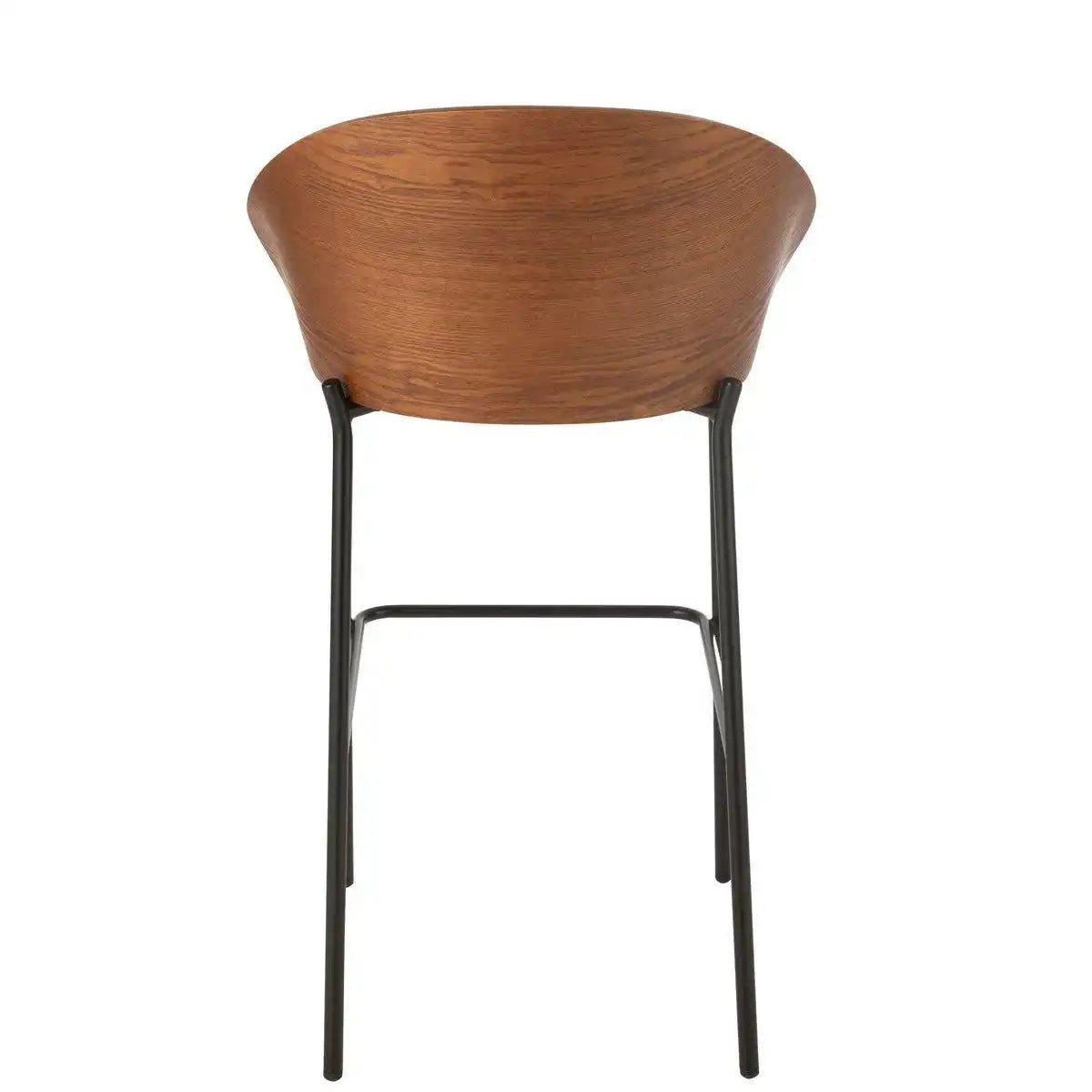 J-Line Barhocker Lone Sperrholz/Metall Braun/Beige - HomeDesign Knaus