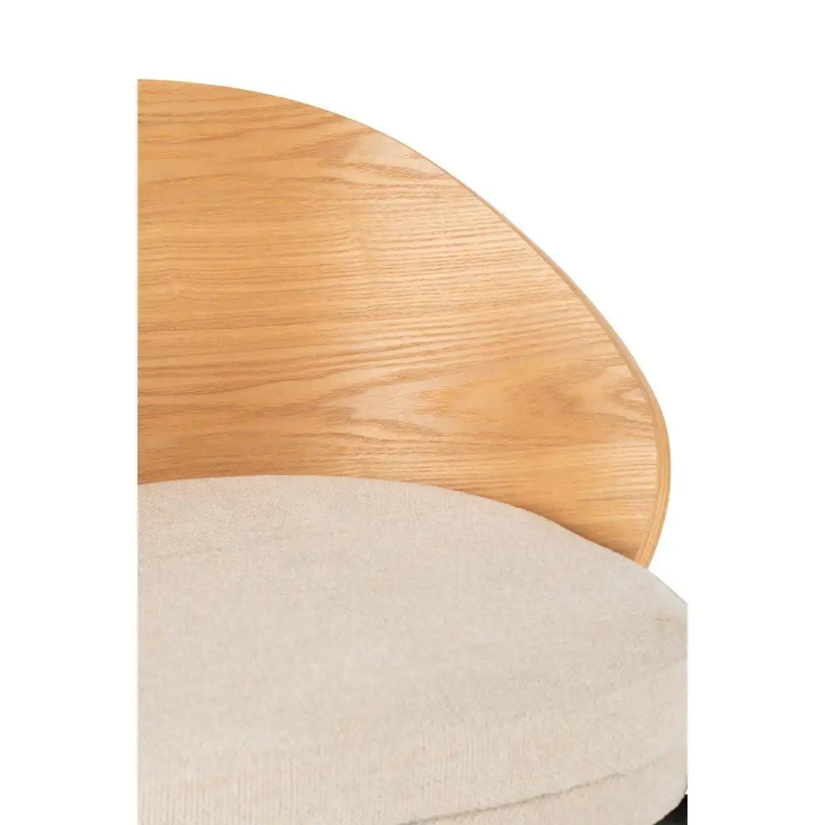 J-Line Barhocker Lone Sperrholz/Metall Natur/Beige - HomeDesign Knaus