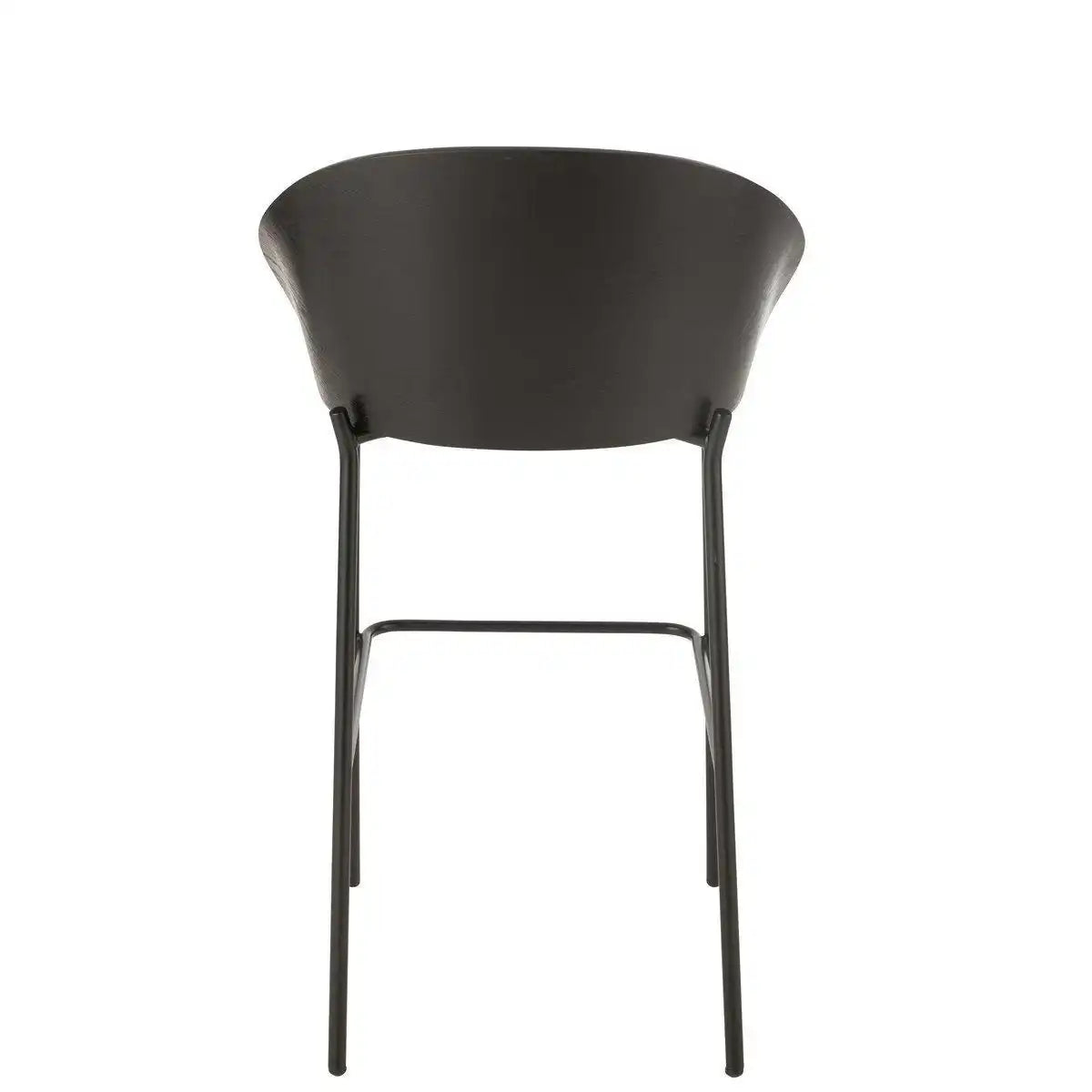 J-Line Barhocker Lone Sperrholz/Metall Schwarz/Grau - HomeDesign Knaus