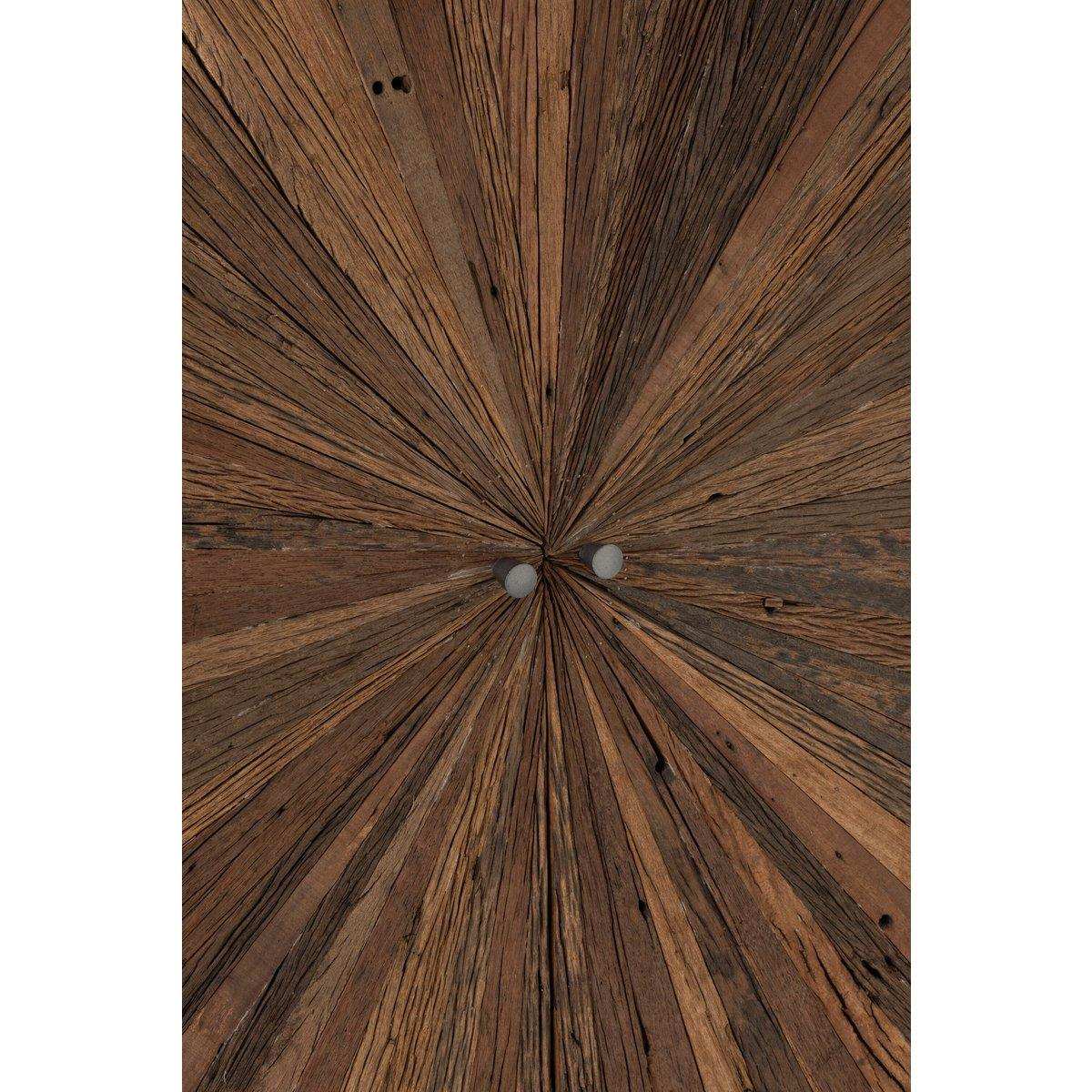 J-Line Barschrank Shanil 2 Türen Holz/Eisen Natur/Grau - HomeDesign Knaus