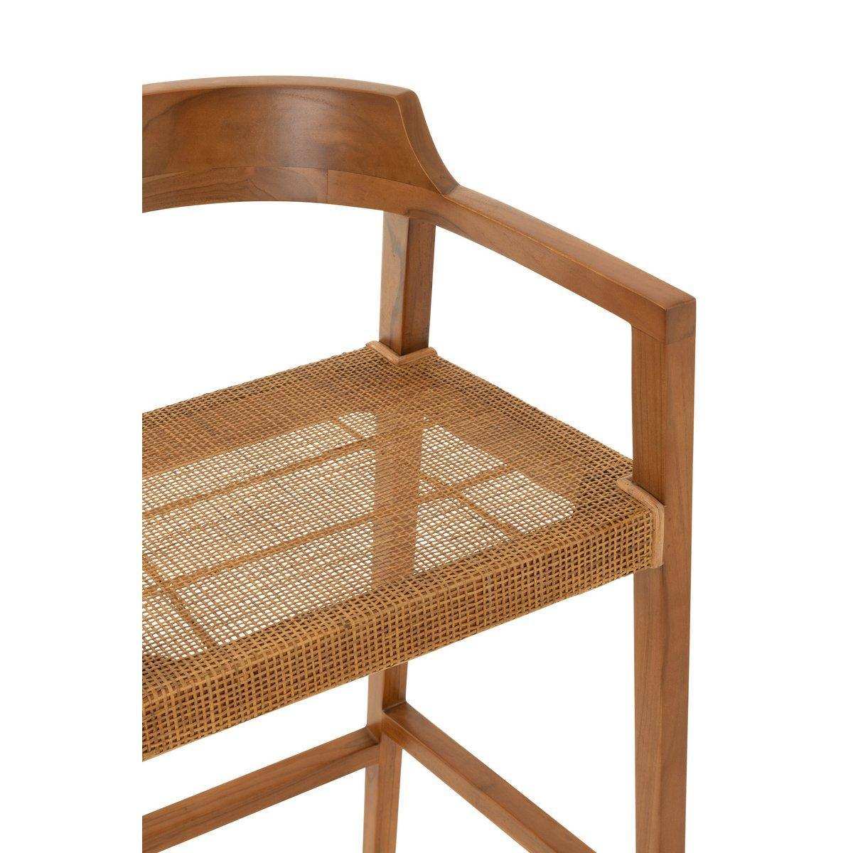 J-Line Barstuhl Emma Teak Braun - HomeDesign Knaus