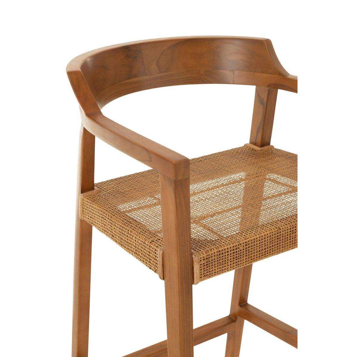J-Line Barstuhl Emma Teak Braun - HomeDesign Knaus