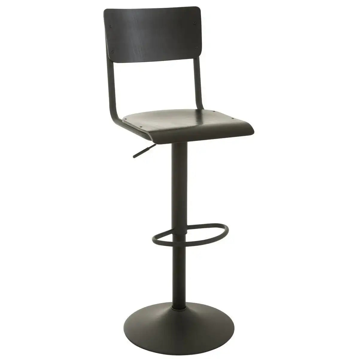 J-Line Barstuhl - Holz/Metall - Schwarz - 2 Stück - HomeDesign Knaus
