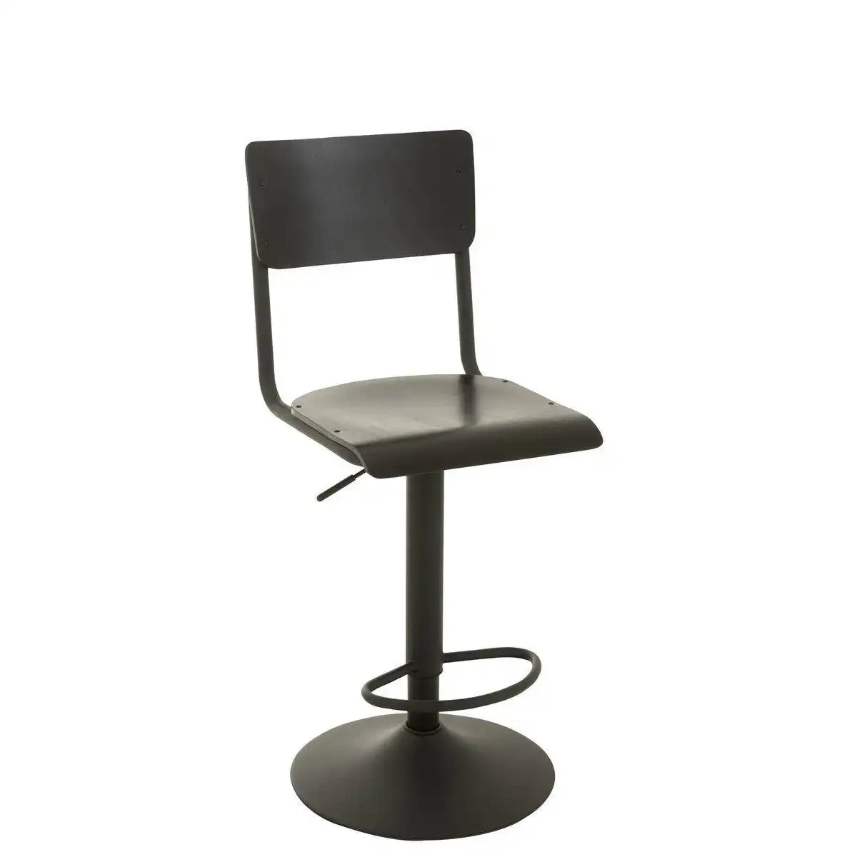 J-Line Barstuhl - Holz/Metall - Schwarz - 2 Stück - HomeDesign Knaus