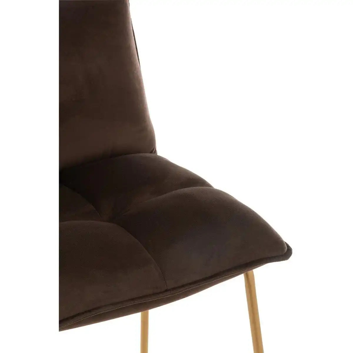 J-Line Barstuhl Pierre - Metall/Textil - Dunkelbraun - HomeDesign Knaus