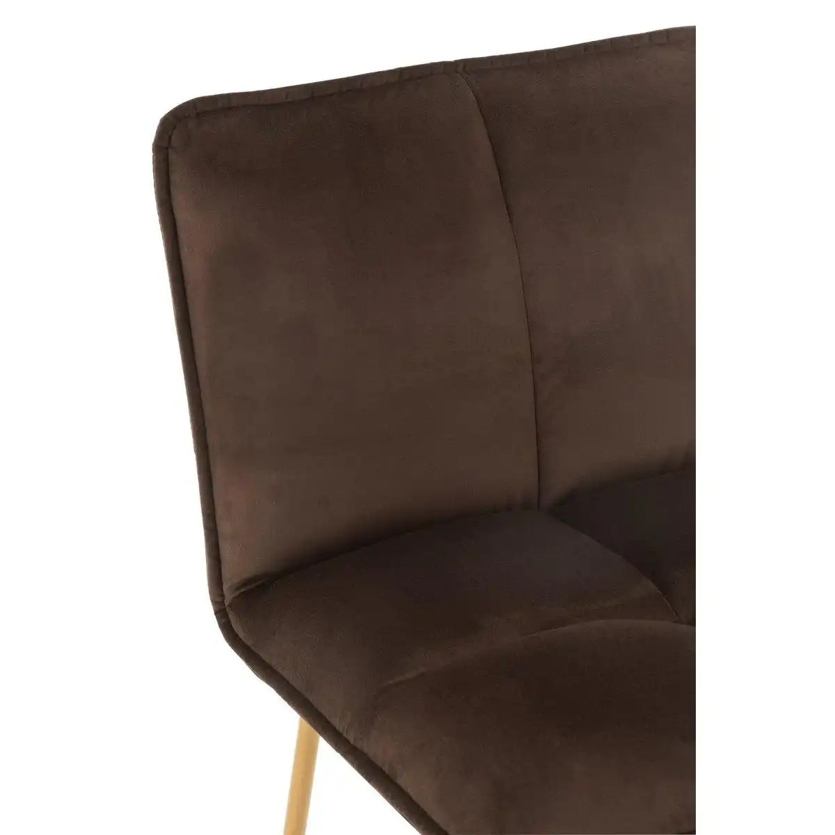 J-Line Barstuhl Pierre - Metall/Textil - Dunkelbraun - HomeDesign Knaus