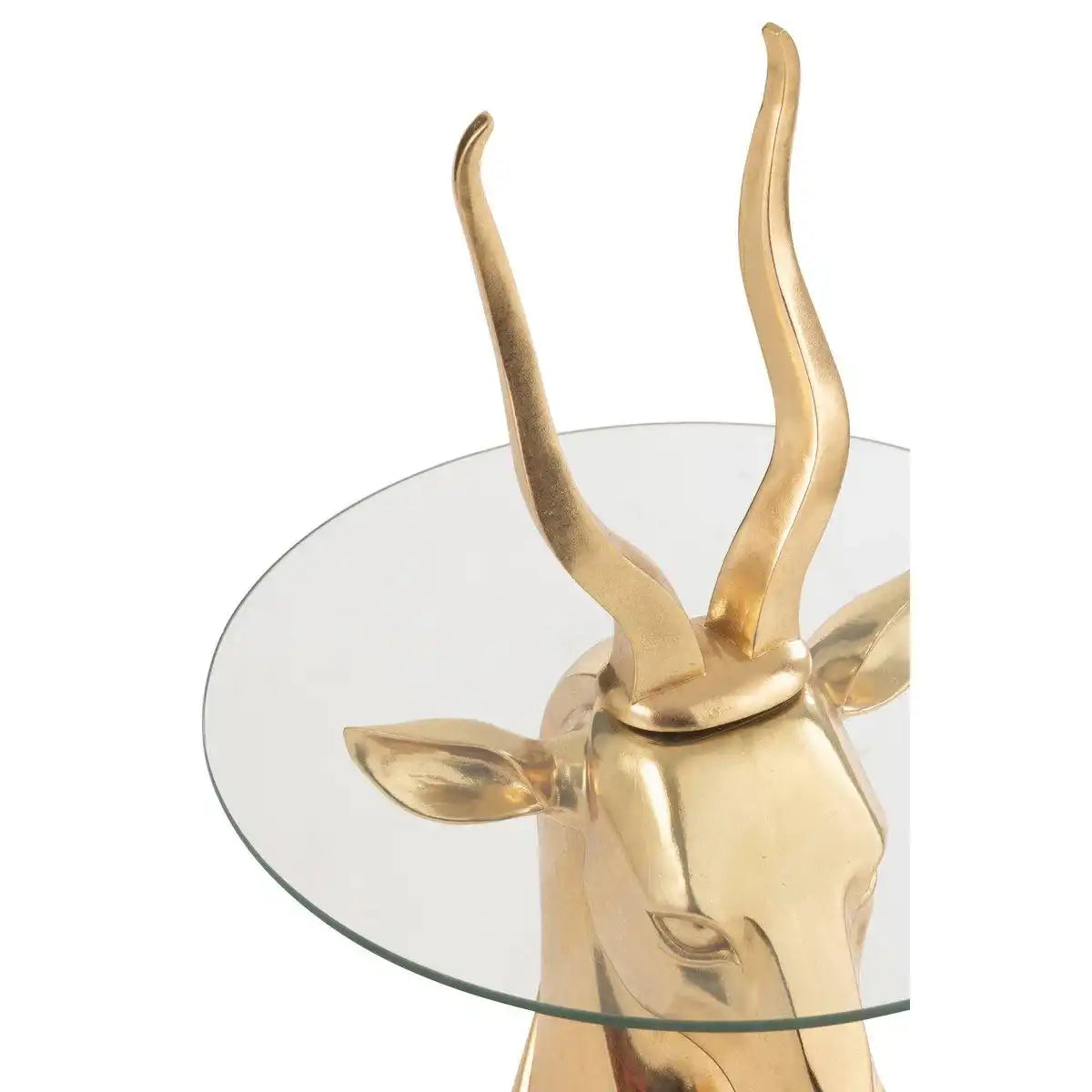 J-Line Beistelltisch Antelope Harz/Glas Gold - HomeDesign Knaus