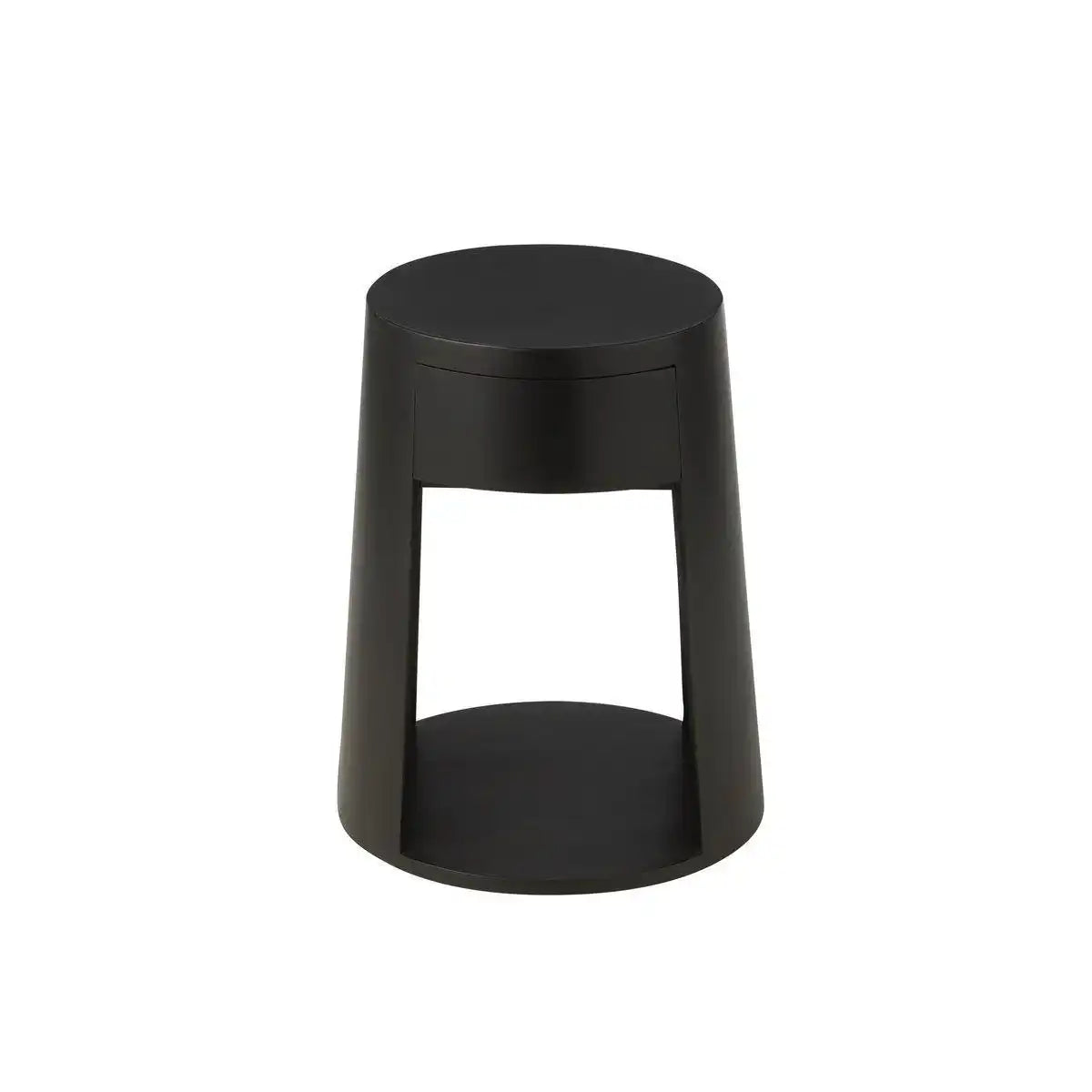 J-Line Beistelltisch aus gezeichnetem Mangoholz/MDF schwarz - HomeDesign Knaus