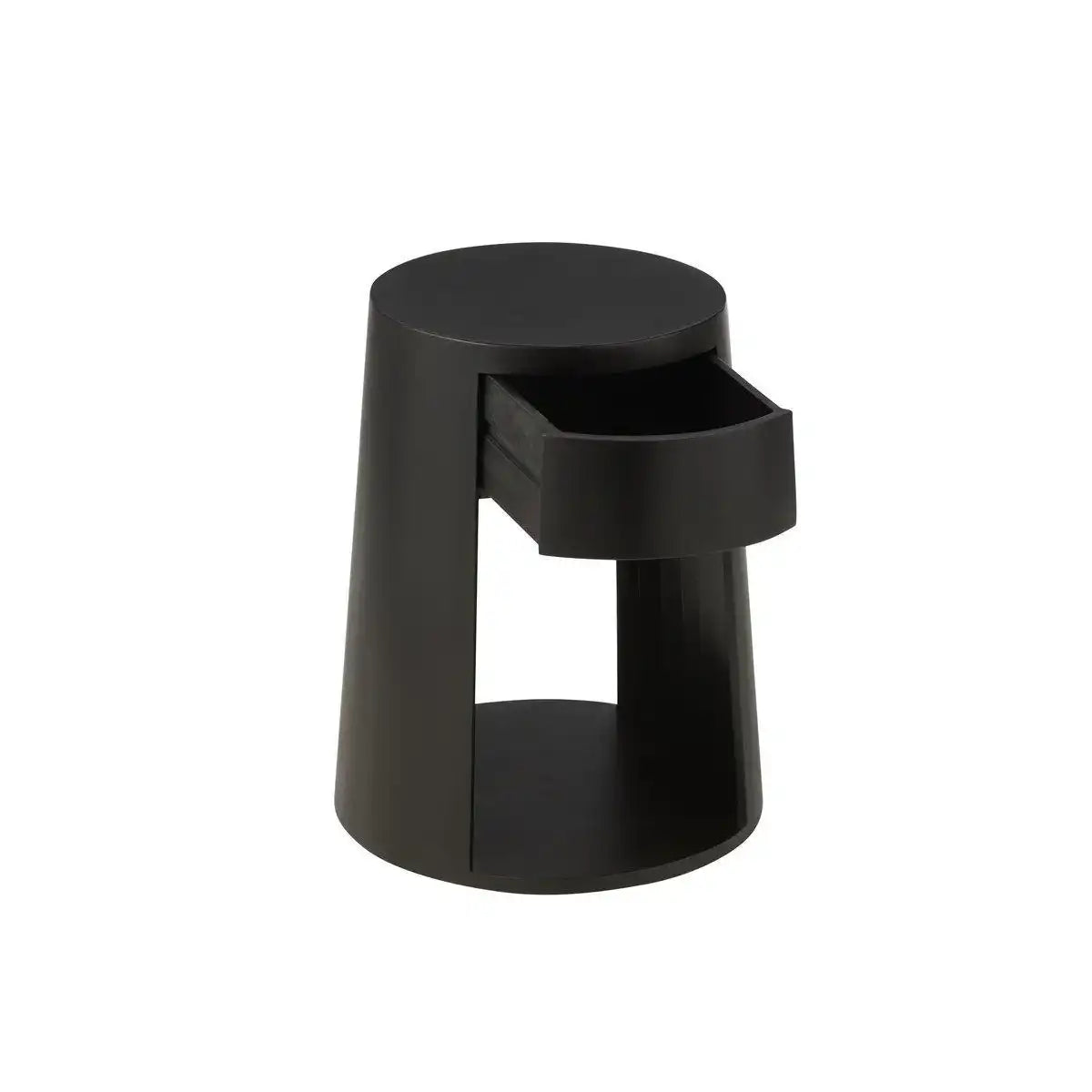 J-Line Beistelltisch aus gezeichnetem Mangoholz/MDF schwarz - HomeDesign Knaus