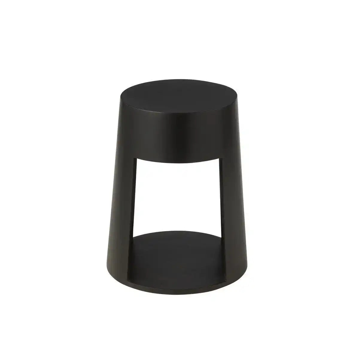 J-Line Beistelltisch aus gezeichnetem Mangoholz/MDF schwarz - HomeDesign Knaus