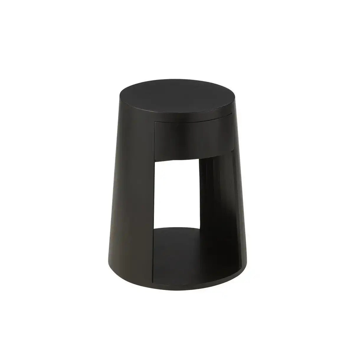 J-Line Beistelltisch aus gezeichnetem Mangoholz/MDF schwarz - HomeDesign Knaus