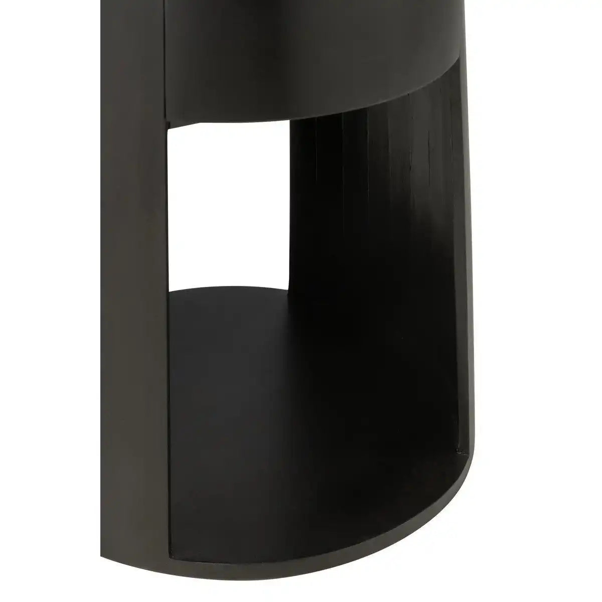 J-Line Beistelltisch aus gezeichnetem Mangoholz/MDF schwarz - HomeDesign Knaus