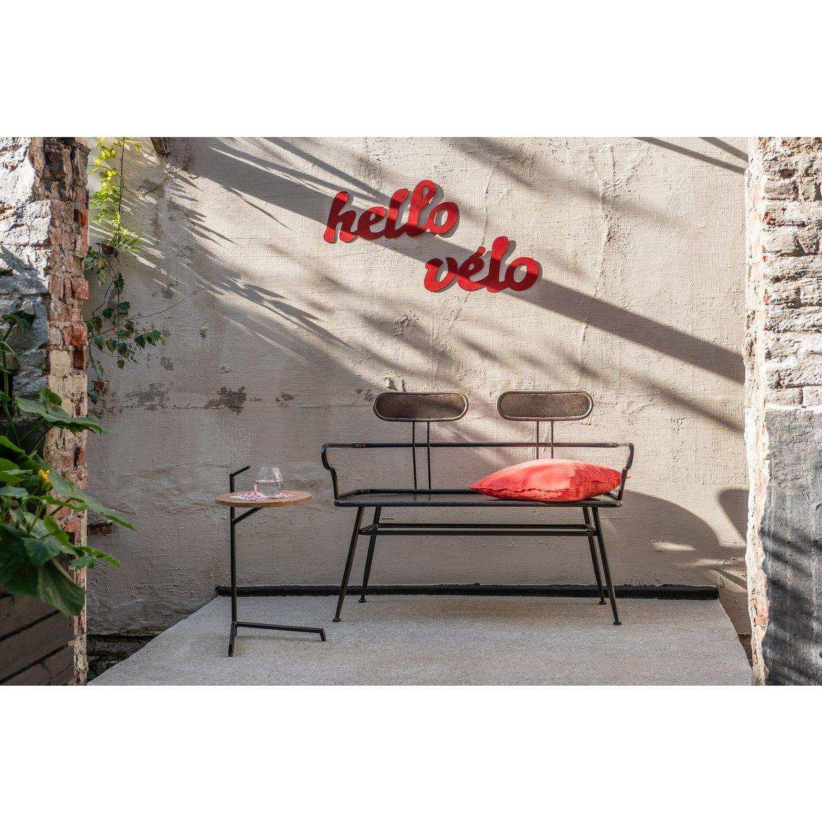 J-Line Beistelltisch Bistro rund Mangoholz/Eisen Natur/Schwarz - HomeDesign Knaus