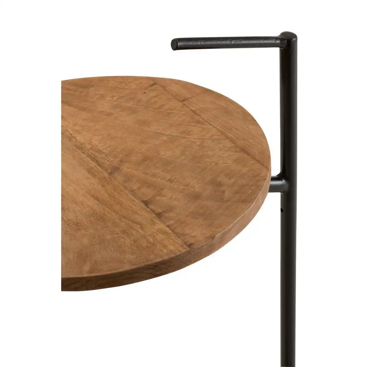 J-Line Beistelltisch Bistro rund Mangoholz/Eisen Natur/Schwarz - HomeDesign Knaus