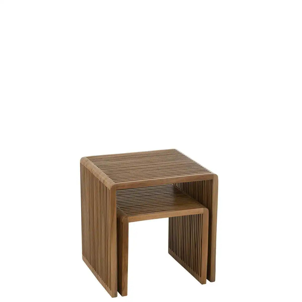 J-Line Beistelltisch Cube – Holz – Natur - HomeDesign Knaus