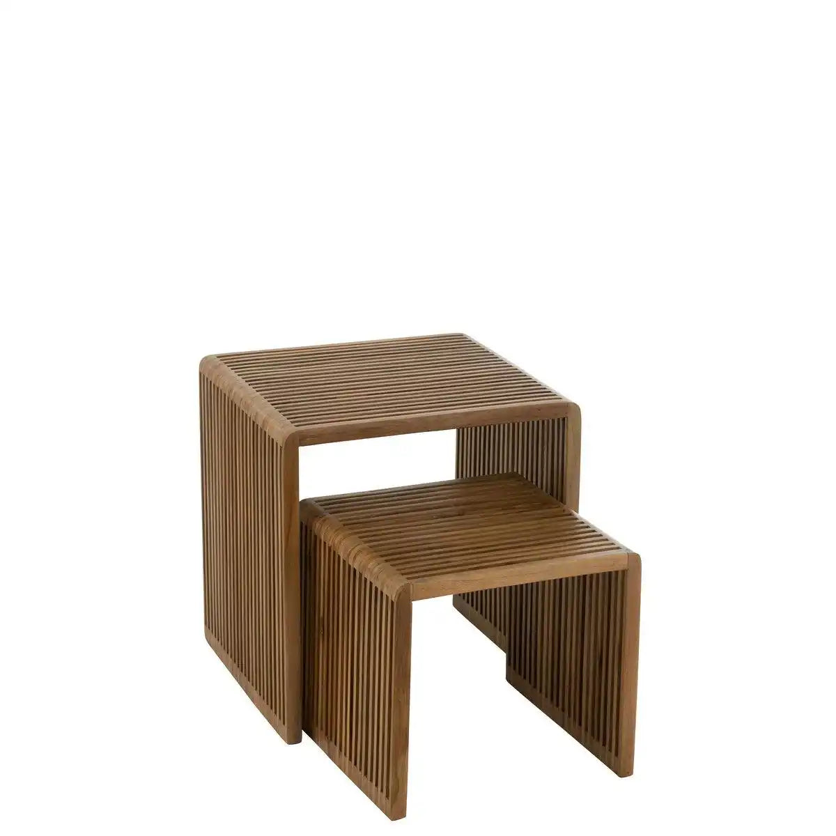J-Line Beistelltisch Cube – Holz – Natur - HomeDesign Knaus