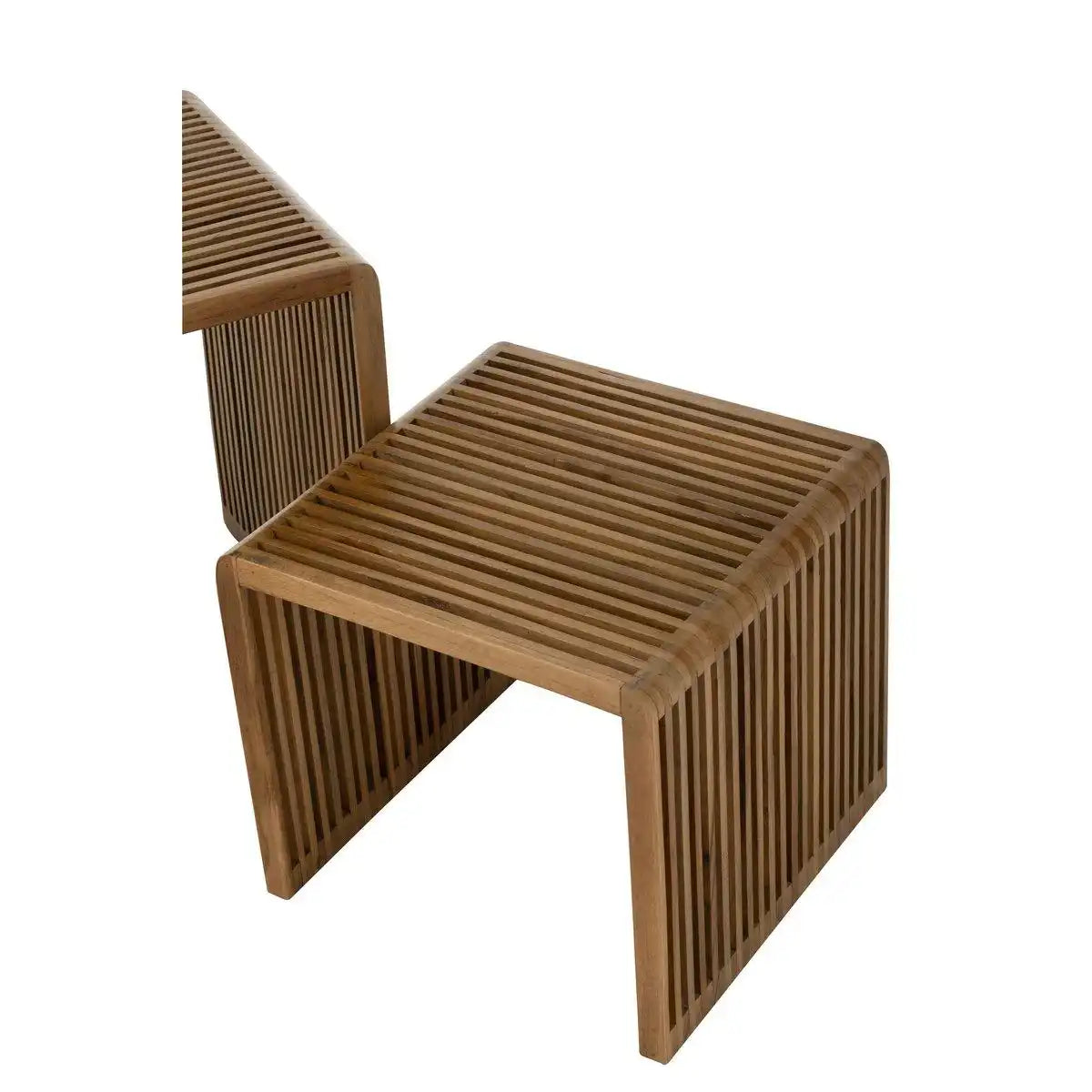 J-Line Beistelltisch Cube – Holz – Natur - HomeDesign Knaus
