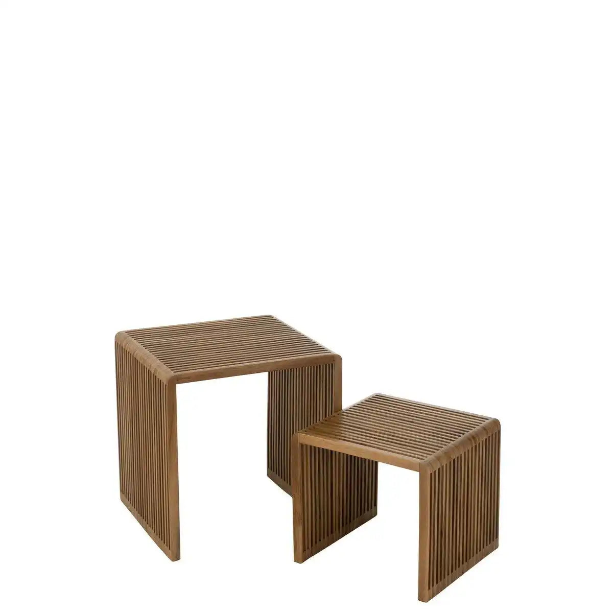 J-Line Beistelltisch Cube – Holz – Natur - HomeDesign Knaus