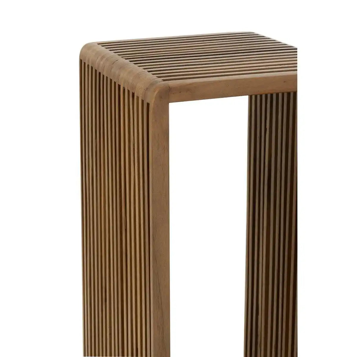 J-Line Beistelltisch Cube Recyceltes Teakholz – Naturholz – 2er-Set - HomeDesign Knaus
