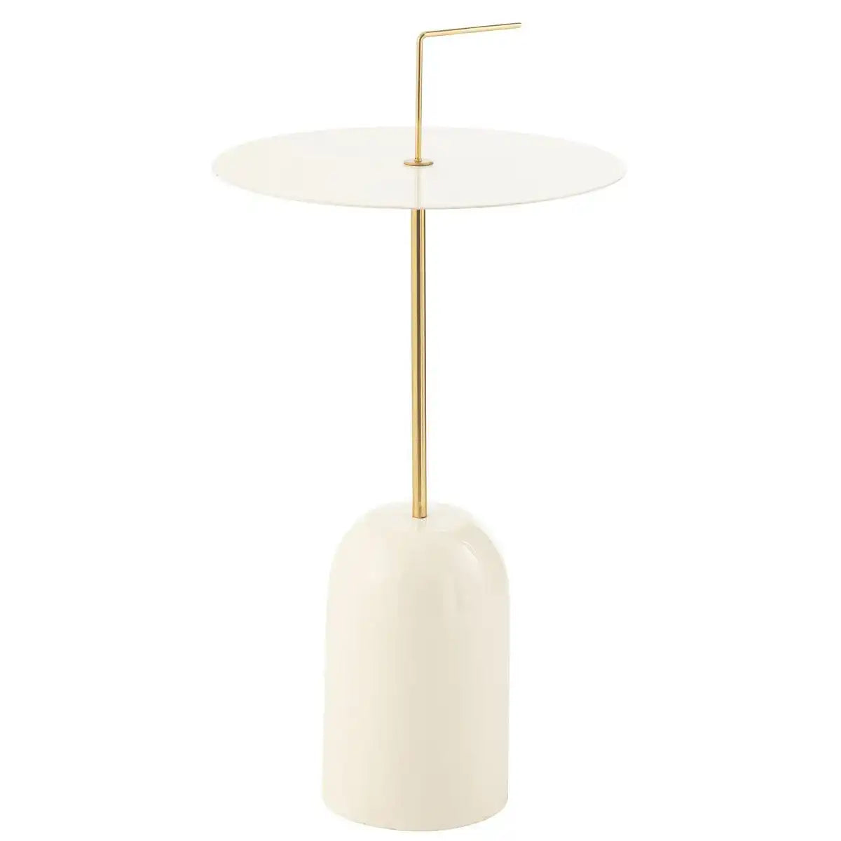 J-Line Beistelltisch Disc Metall Weiß/Gold - HomeDesign Knaus