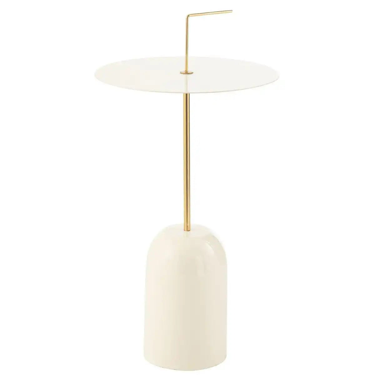 J-Line Beistelltisch Disc Metall Weiß/Gold - HomeDesign Knaus